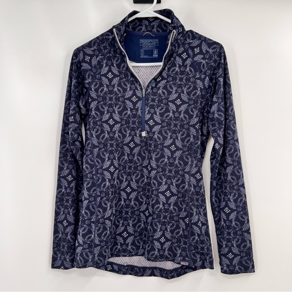 Patagonia Sweaters - Patagonia Fleece Womens Small  Blue Quarter Zip Capilene Base layer  Outdoors